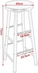 Woltu Bartisch Set Weiß mit 2 Barhockern Bild 4