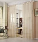 Woltu Gardine 2 St. Halbtransparent Leinenoptik mit Schlaufen Bild 2