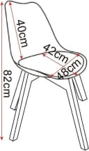 Woltu Esszimmerstuhl Set 6 St. Weiß Kunstleder Massivholz Bild 3