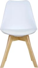 Woltu Esszimmerstuhl Set 6 St. Weiß Kunstleder Massivholz Bild 5