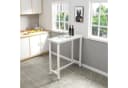 Woltu Bartisch Weiß Metallgestell MDF Tischplatte Modern Bild 1