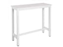 Woltu Bartisch Weiß Metallgestell MDF Tischplatte Modern Bild 2