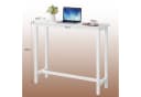 Woltu Bartisch Weiß Metallgestell MDF Tischplatte Modern Bild 3