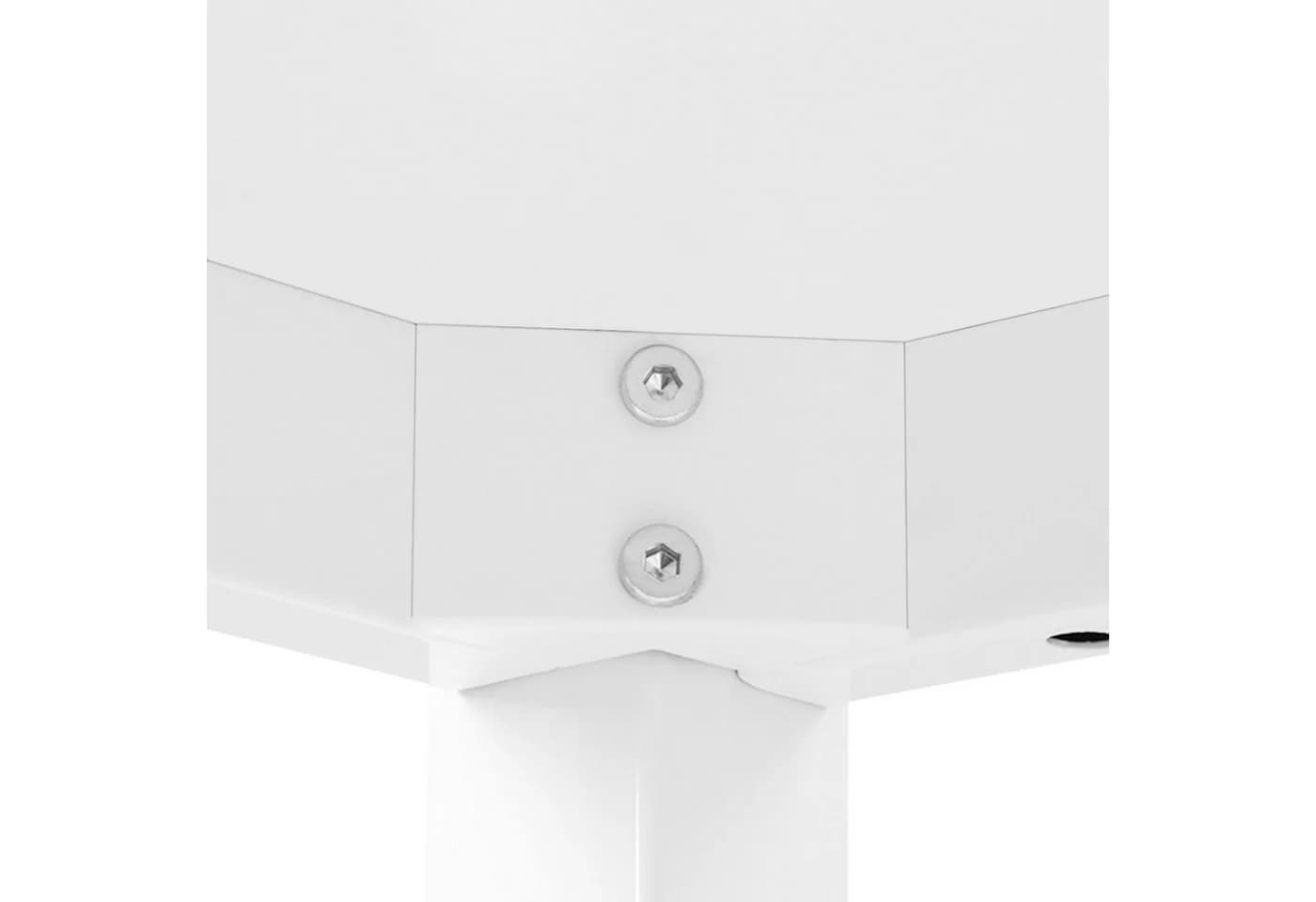Woltu Bartisch Weiß Metallgestell MDF Tischplatte Modern - Bild 5