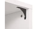 Woltu Bartisch Schwarz/Weiß mit 3 Ablageflächen drehbar Bild 5