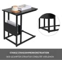 Woltu Beistelltisch C-Form Schwarz mit Seitenablage Bild 5