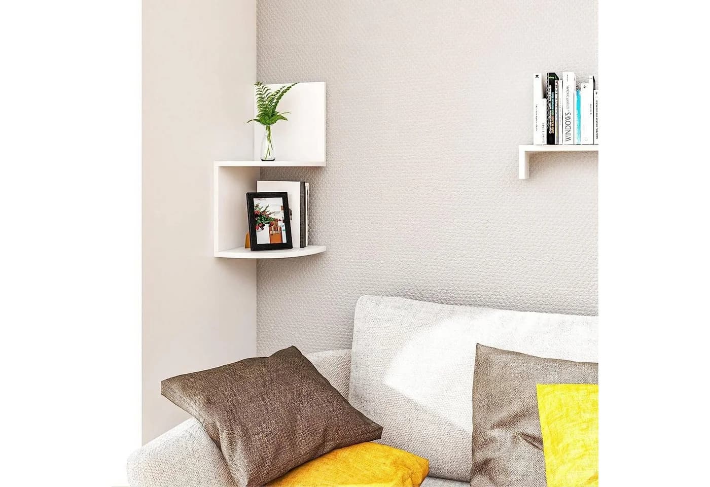 Woltu Bilderrahmen 5er-Set Weiß Holzwerkstoff - Bild 3