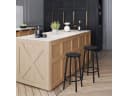 Woltu Barhocker 2er Set Schwarz MDF Metall Industriell Bild 1