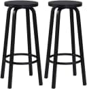 Woltu Barhocker 2er Set Schwarz MDF Metall Industriell Bild 2