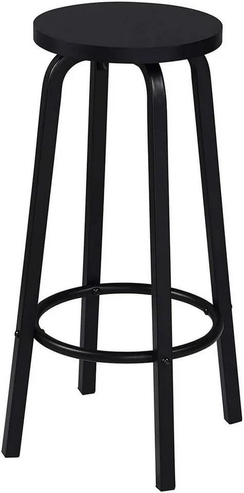 Woltu Barhocker 2er Set Schwarz MDF Metall Industriell - Bild 4
