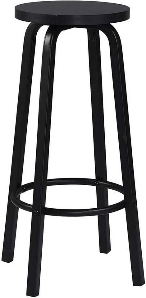 Woltu Barhocker 2er Set Schwarz MDF Metall Industriell - Bild 5