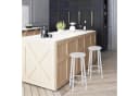 Woltu Barhocker 2er Set Schwarz MDF Metall Industriestil Bild 1