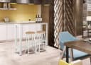 Woltu Bartisch Metallgestell MDF-Platte 140x40x100cm Bild 5