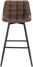 Woltu Barhocker 2er Set Braun Kunstleder Stahl Bild 3
