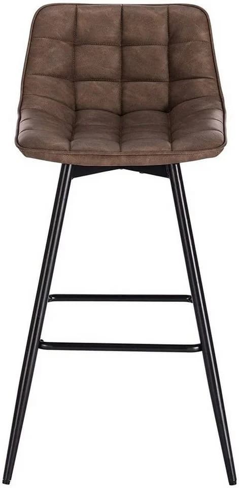 Woltu Barhocker 2er Set Braun Kunstleder Stahl - Bild 3