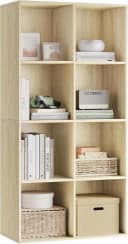 Woltu Bücherregal 8 Fächer MDF Beige Bild 2