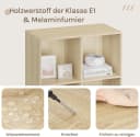 Woltu Bücherregal 8 Fächer MDF Beige Bild 5