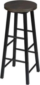 Woltu Barhocker 2er Set Stahl MDF Schwarz Braun Industrial Bild 5