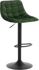 Woltu Barhocker höhenverstellbar Samt Metall Grün Bild 2