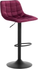 Woltu Barhocker höhenverstellbar 360° drehbar Samt Metall Bild 2