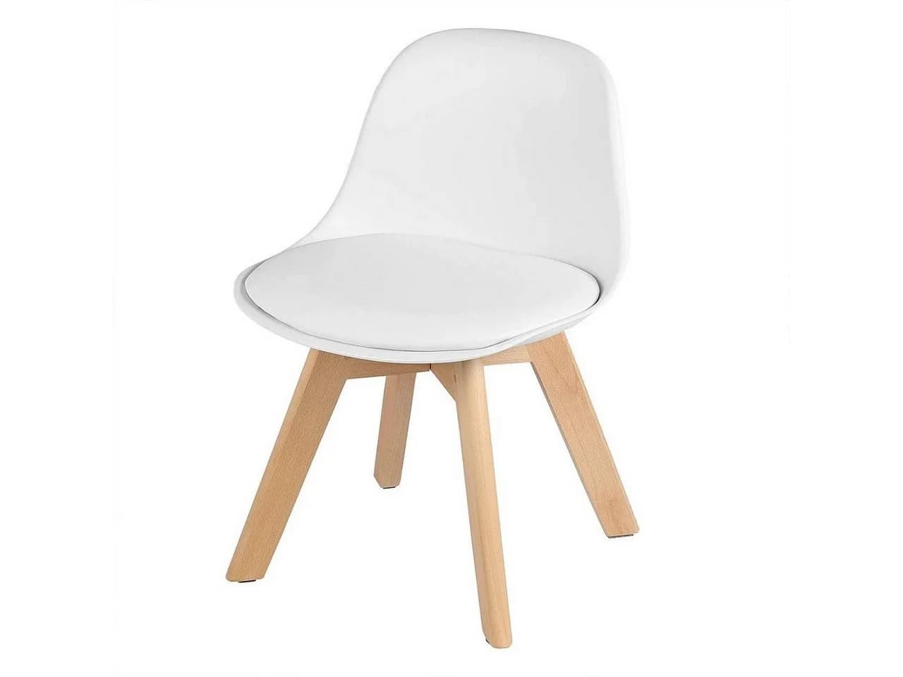 Woltu Kinderstuhl Weiß Massivholz Buche Modern - Bild 2