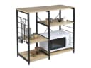 Woltu Küchenregal 5 Ablageflächen Metall Holz Schwarz Bild 4