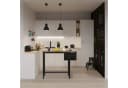 Woltu Bartisch Metall Holzwerkstoff Braun Industrieller Stil Bild 5