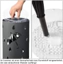 Woltu Schirmständer Anthrazit mit Wasserauffangschale und 4 Haken Bild 5
