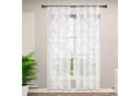Woltu Gardine 2 St. Halbtransparent Transparent Stickerei Leinenoptik Bild 2