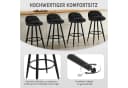 Woltu Barhocker Set 2 St. Schwarz Samt Metall Bild 4