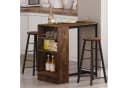 Woltu Barhocker 2er Set Stahl MDF Schwarz Industrial Bild 1