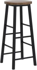 Woltu Barhocker 2er Set Stahl MDF Schwarz Industrial Bild 4