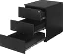 Woltu Rollcontainer Metall Aktenschrank 3 Schubladen Schwarz Bild 5