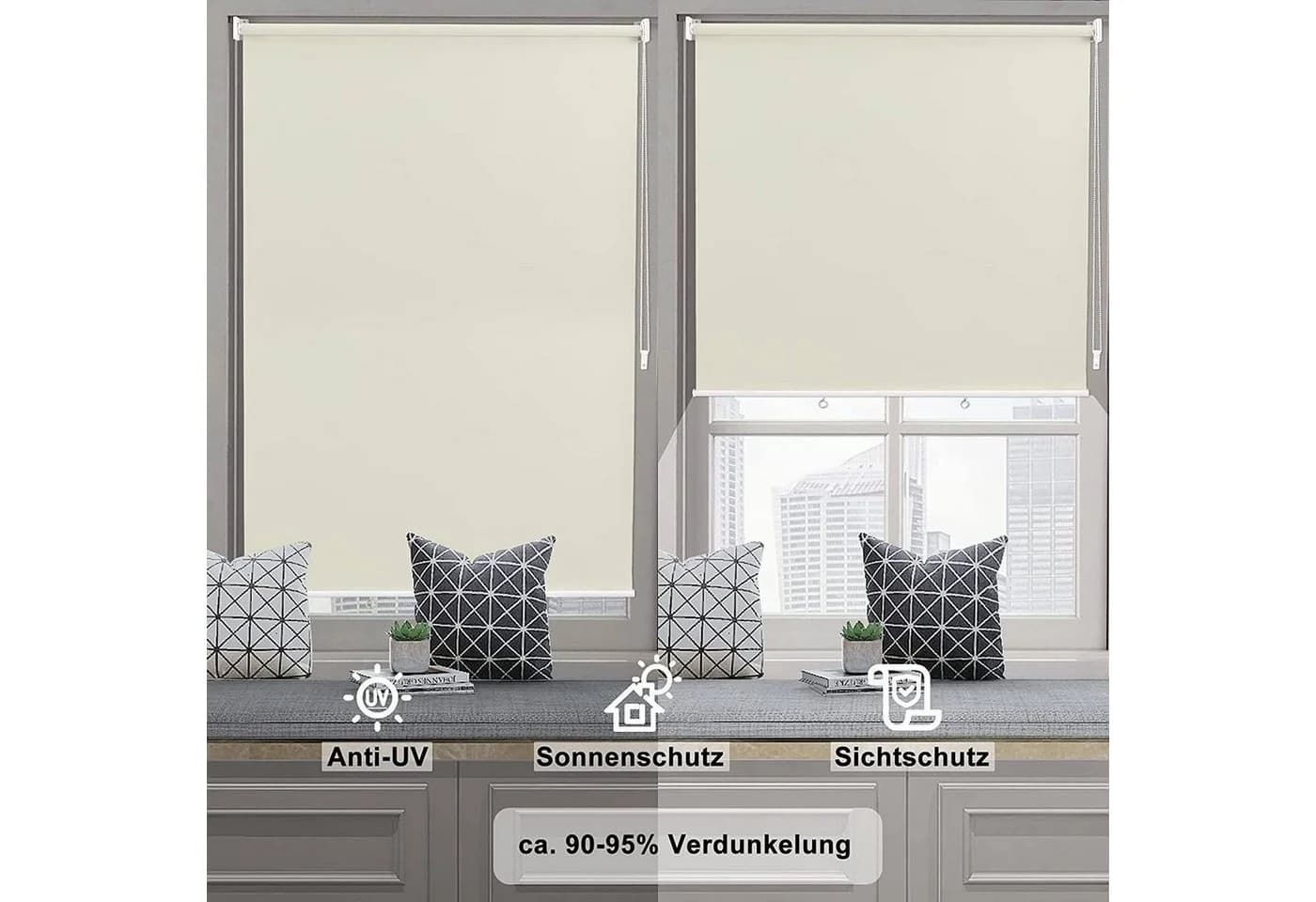 Woltu Senkrechtmarkise Beige UV-Schutz Wasserabweisend - Bild 5