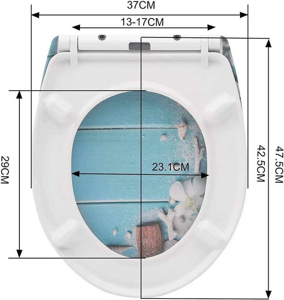Woltu WC-Sitz Soft-Close mit Absenkautomatik Klodeckel Duroplast - Bild 3