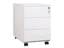 Woltu Rollcontainer Metall Büroschrank 3 Schubladen Schwarz/Weiß Bild 2