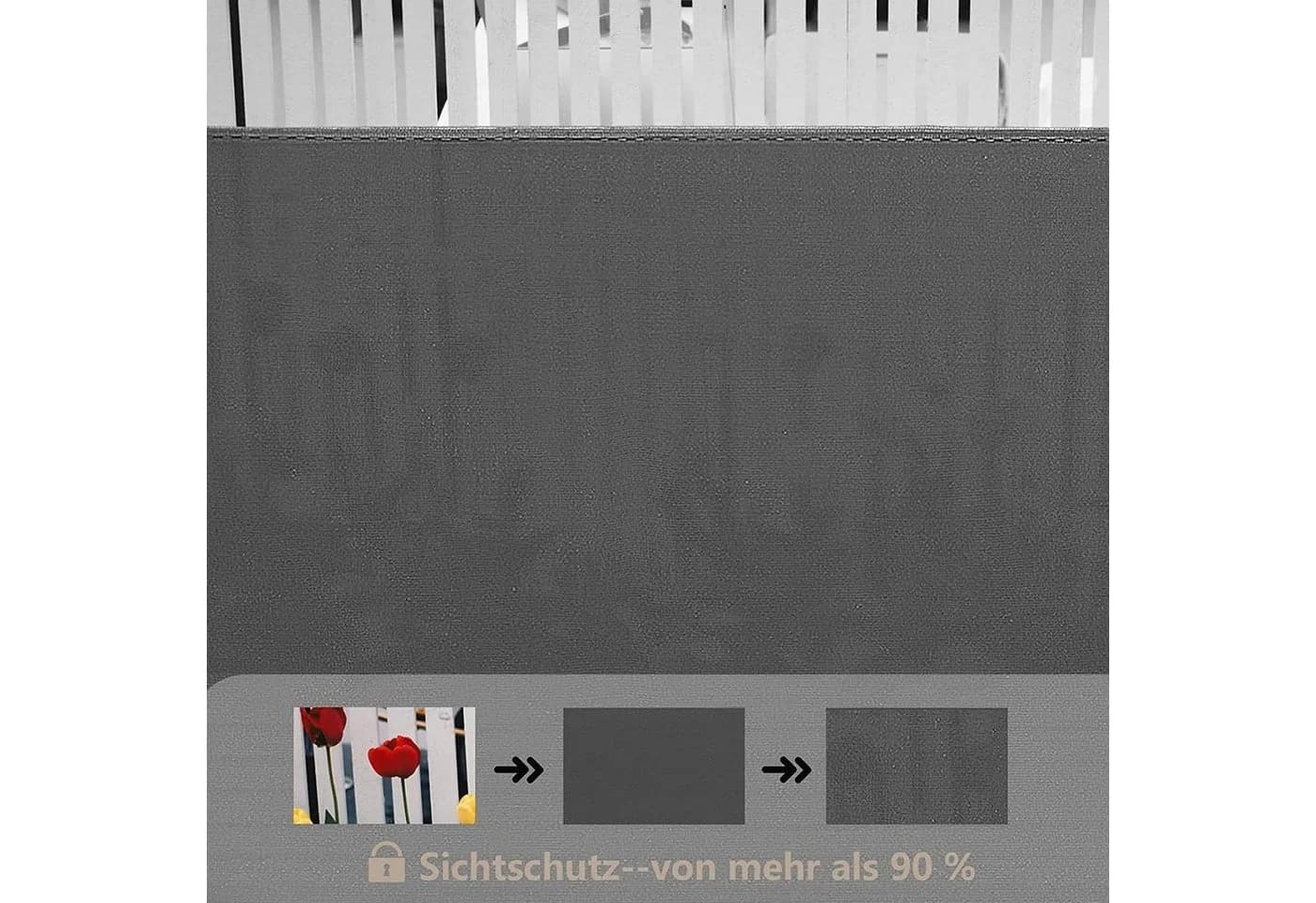 Woltu Zaunblende HDPE 180 g/m² mit Kabelbinder anthrazit - Bild 3