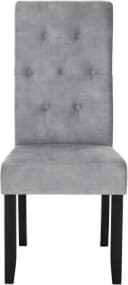Woltu Esszimmerstuhl Set 2 St. Grau Massivholz Leinen Bild 4