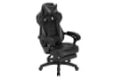 Woltu Gaming-Stuhl Grau mit Fußstütze und 145° Neigung Bild 2