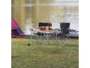 Woltu Campingtisch Klappbar mit Griff Alu MDF Schwarz/Grau/Eiche Bild 4