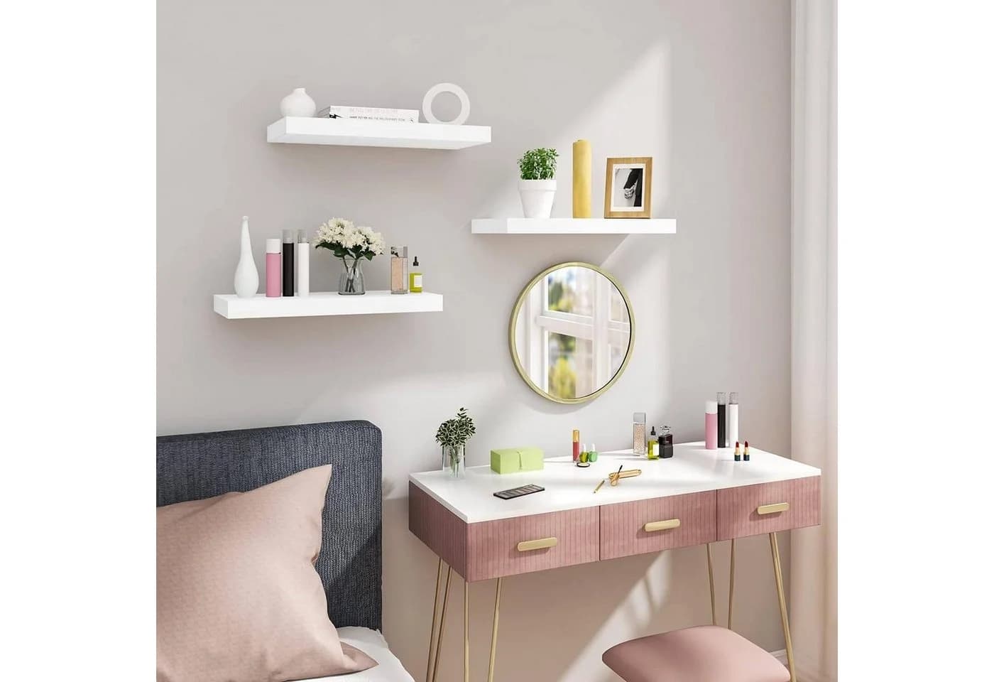 Woltu Wandregal Set 3-tlg. Wandboard für Deko aus MDF Holz - Bild 4
