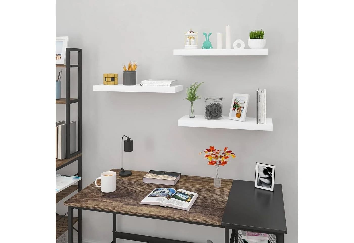 Woltu Wandregal Set 3-tlg. Wandboard für Deko aus MDF Holz - Bild 5