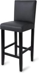 Woltu Barhocker 2er Set Grau Massivholz Kunstleder mit Lehne Bild 4