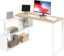 Woltu Schreibtisch mit Ablage 360° drehbar Holzwerkstoff Metall Bild 2