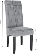 Woltu Esszimmerstuhl 4er-Set Samt Massivholz Bild 3