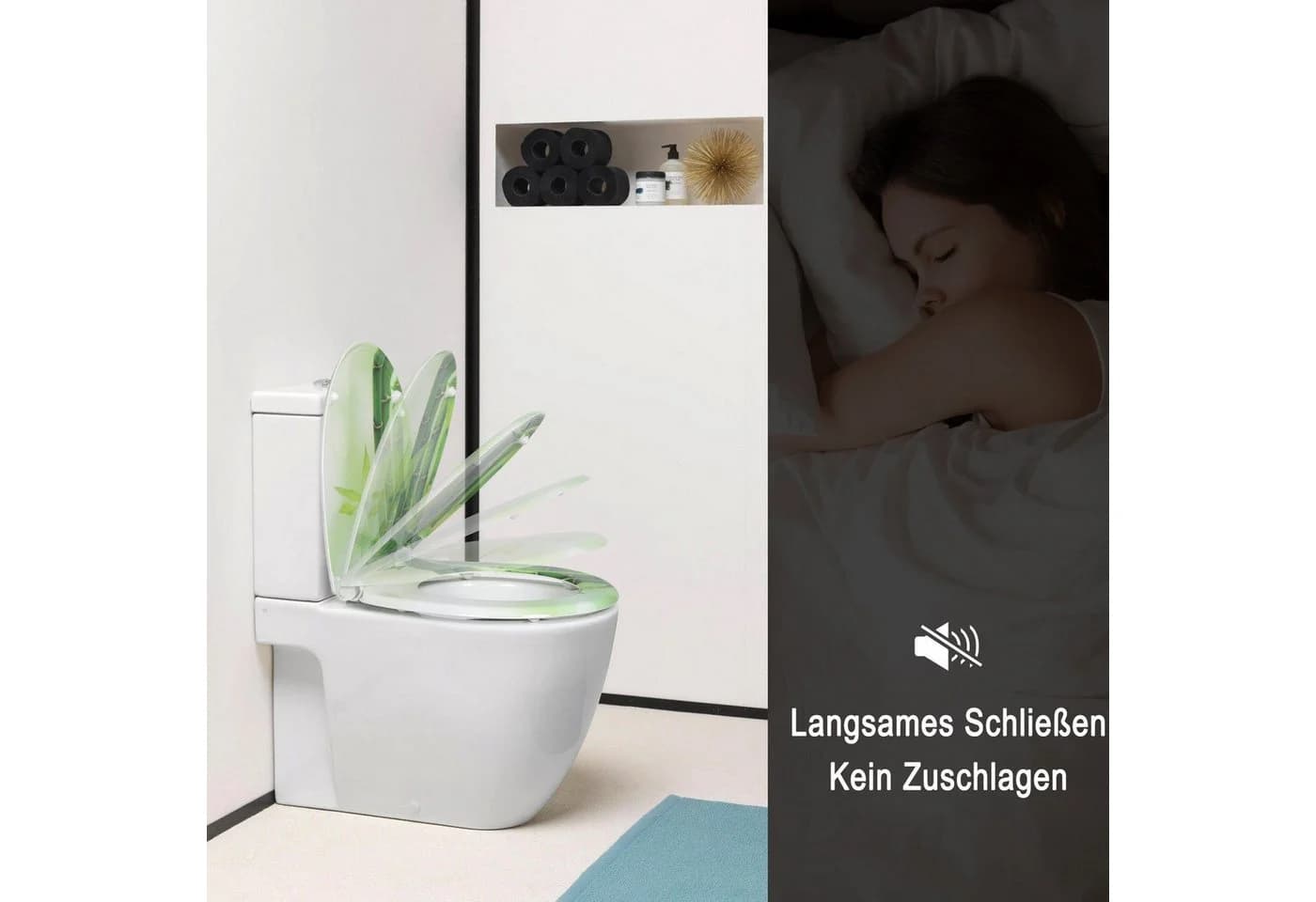 Woltu WC-Sitz Softclose mit Absenkautomatik Klodeckel Duroplast - Bild 5