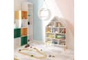 Woltu Bücherregal Hausform Weiß 5 Ebenen Kinderregal Bild 1