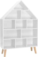 Woltu Bücherregal Hausform Weiß 5 Ebenen Kinderregal Bild 2