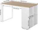 Woltu Schreibtisch 1-St. Melamin Holz Metall Bild 3