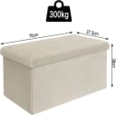 Woltu Sitzhocker mit Stauraum Samt Beige Faltbar Bild 3